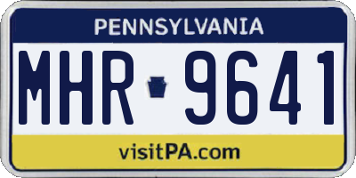 PA license plate MHR9641