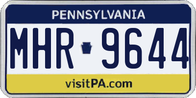 PA license plate MHR9644