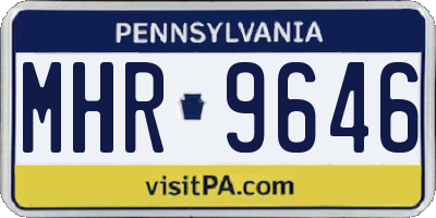 PA license plate MHR9646