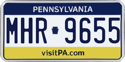 PA license plate MHR9655