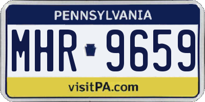PA license plate MHR9659