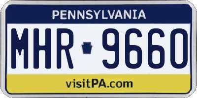PA license plate MHR9660