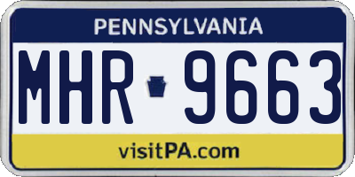 PA license plate MHR9663