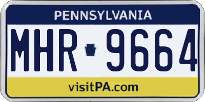 PA license plate MHR9664