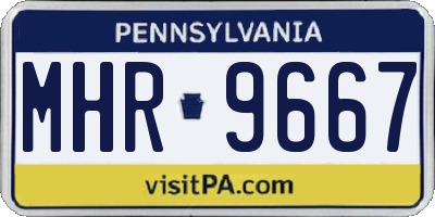 PA license plate MHR9667