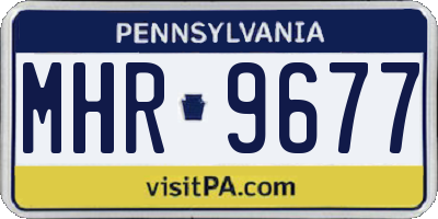 PA license plate MHR9677