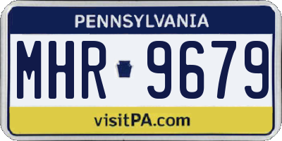 PA license plate MHR9679