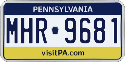 PA license plate MHR9681