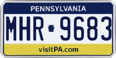 PA license plate MHR9683