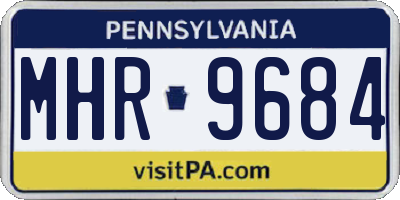 PA license plate MHR9684