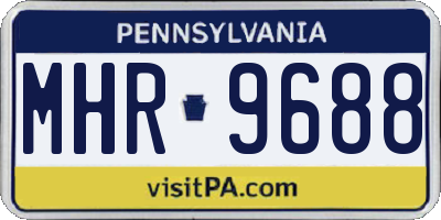 PA license plate MHR9688