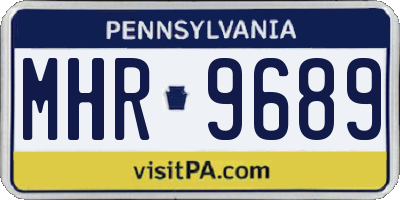 PA license plate MHR9689
