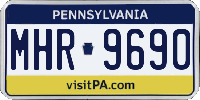 PA license plate MHR9690