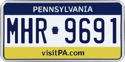 PA license plate MHR9691