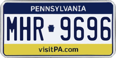 PA license plate MHR9696