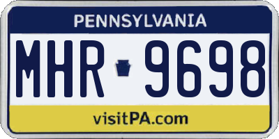 PA license plate MHR9698