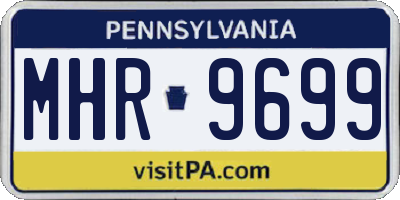 PA license plate MHR9699