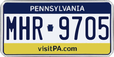 PA license plate MHR9705