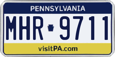 PA license plate MHR9711