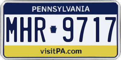 PA license plate MHR9717