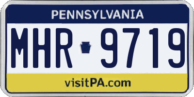 PA license plate MHR9719