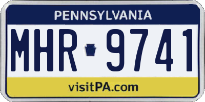 PA license plate MHR9741