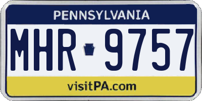 PA license plate MHR9757