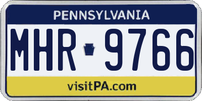 PA license plate MHR9766