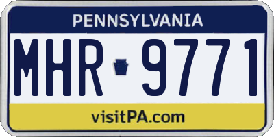 PA license plate MHR9771