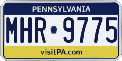 PA license plate MHR9775