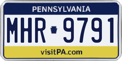 PA license plate MHR9791