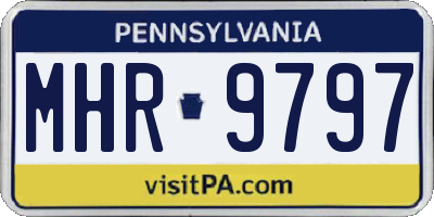 PA license plate MHR9797