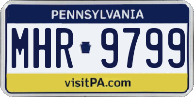 PA license plate MHR9799