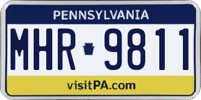 PA license plate MHR9811