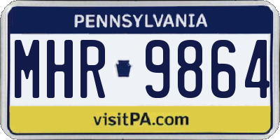 PA license plate MHR9864