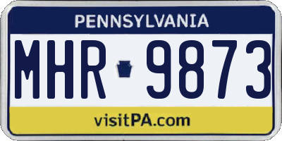 PA license plate MHR9873