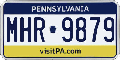PA license plate MHR9879