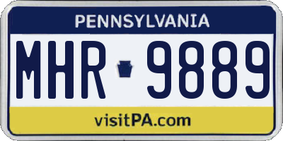 PA license plate MHR9889