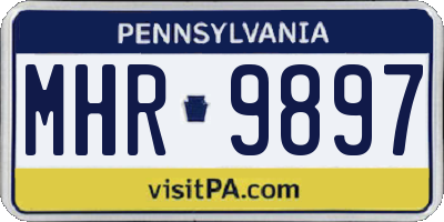 PA license plate MHR9897