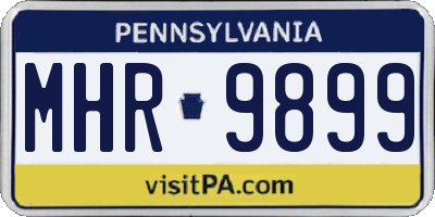 PA license plate MHR9899