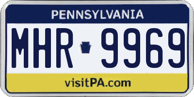 PA license plate MHR9969