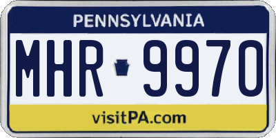 PA license plate MHR9970