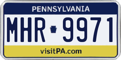 PA license plate MHR9971