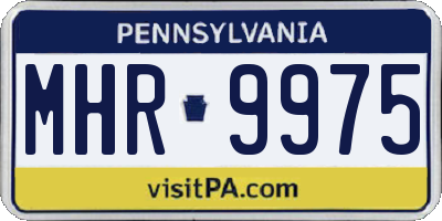 PA license plate MHR9975