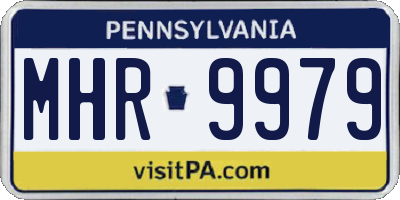 PA license plate MHR9979