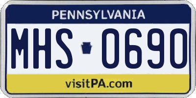 PA license plate MHS0690