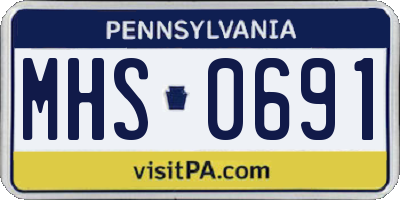 PA license plate MHS0691