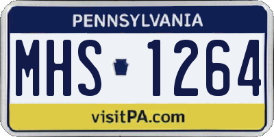 PA license plate MHS1264