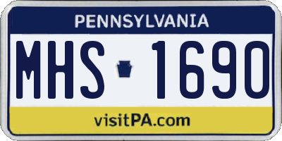 PA license plate MHS1690