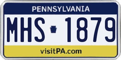 PA license plate MHS1879